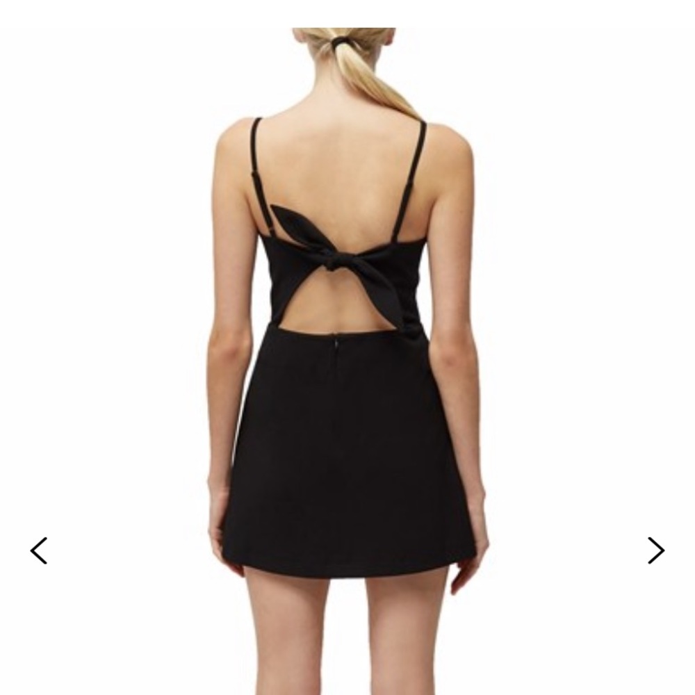 Black tie back dress